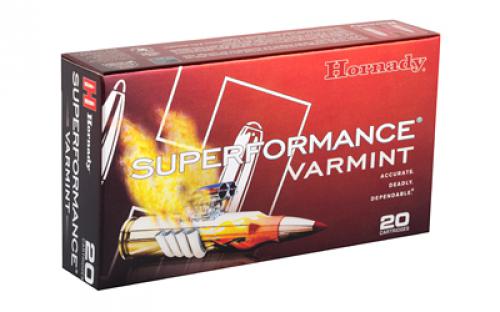 Hornady Superformance Varmint, 204 Ruger, 40 Grain, V-Max, 20 Round Box 83206