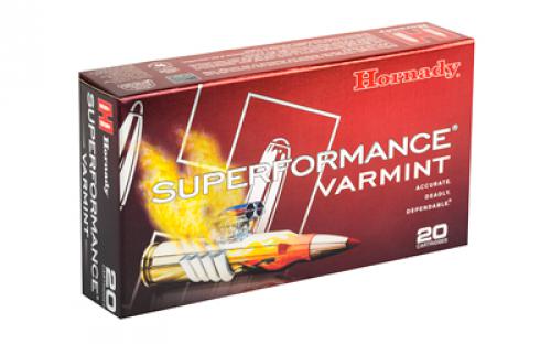 Hornady Superformance Varmint, 204 Ruger, 24 Grain, NTX, Lead Free, 20 Round Box, California Certified Nonlead Ammunition 83209