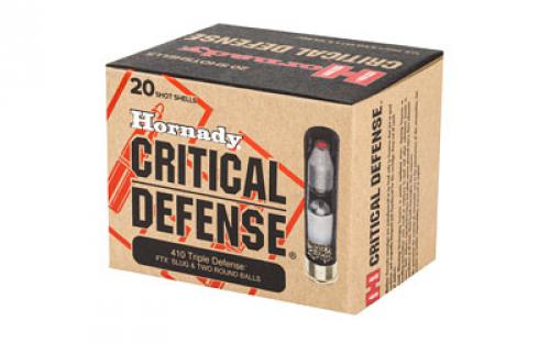 Hornady Critical Defense, 410 Gauge, 2.5", Defender, 20 Round Box 86238