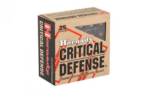 Hornady Critical Defense, 380ACP, 90 Grain, Hollow Point, 25 Round Box 90080