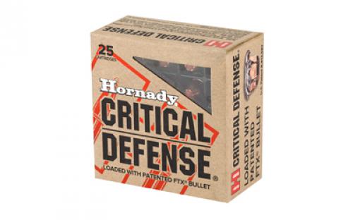 Hornady Critical Defense, 380ACP, 90 Grain, Hollow Point, 25 Round Box 90080