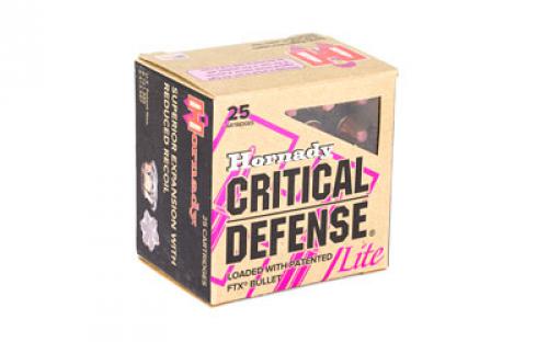 Hornady Critical Defense, 38 Special, 90 Grain, Flex Tip, 25 Round Box 90300