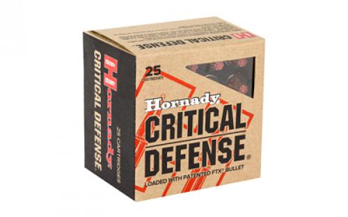 Hornady Critical Defense, 38 Special, 110 Grain, Flex Tip , 25 Round Box 90310