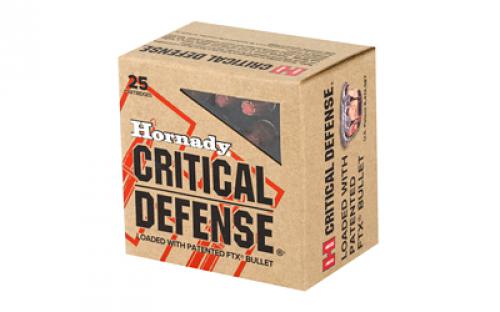 Hornady Critical Defense, 38 Special, 110 Grain, Flex Tip , 25 Round Box 90310