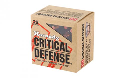 Hornady Critical Defense, 38 Special +P, 110 Grain, Flex Tip, 25 Round Box 90311