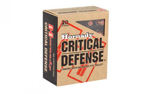 Hornady Critical Defense, 40S&W, 165 Grain, Flex Tip, 20 Round Box 91340