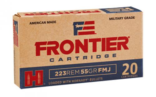 Frontier Cartridge Lake City, 223 Rem, 55 Grain, Full Metal Jacket, 20 Round Box FR100