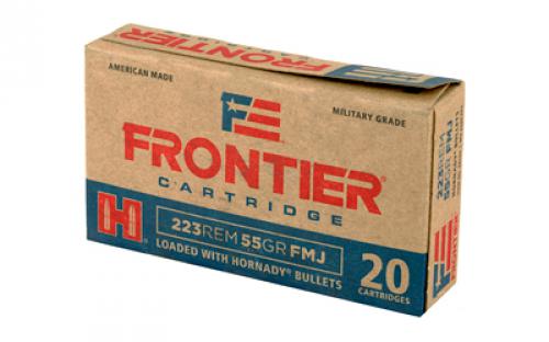 Frontier Cartridge Lake City, 223 Rem, 55 Grain, Full Metal Jacket, 20 Round Box FR100