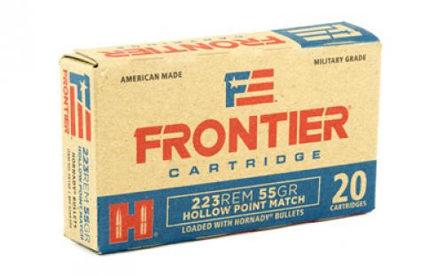 Frontier Cartridge Lake City, 223 Rem, 55 Grain, Hollow Point Match, 20 Round Box FR140