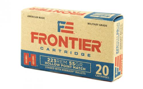 Frontier Cartridge Lake City, 223 Rem, 55 Grain, Hollow Point Match, 20 Round Box FR140