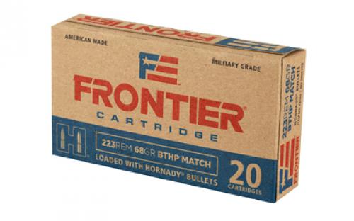 Frontier Cartridge Lake City, 223 Rem, 68 Grain, Boat Tail Hollow Point Match, 20 Round Box FR160