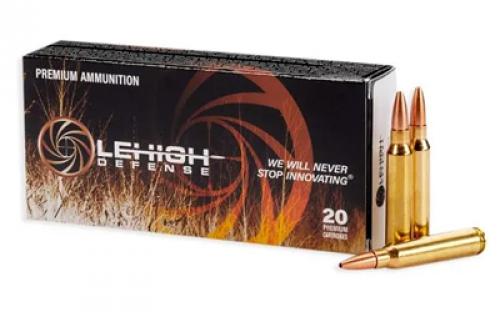 Lehigh Defense Controlled Chaos, .223 Remington, 55 Grain, Fracturing Tip BTHP, 20 Round Box LA223-55-CC