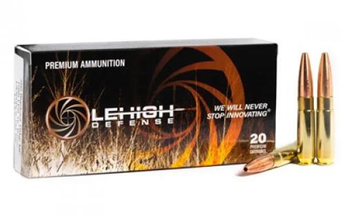 Lehigh Defense Maximum Expansion, 300 Blackout, 194 Grain, Fracturing Tip BTHP, 20 Round Box LA300BLK-194-ME