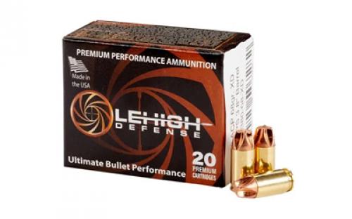 Lehigh Defense Xtreme Defense, .380ACP, 68 Grain, XD FTM, 20 Round Box LA380-68-XD