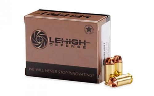 Lehigh Defense Xtreme Defense, .40 S&W, 115 Grain, XD FTM, 20 Round Box LA40-115-XD