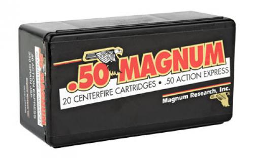 Magnum Research Blount, 50 Action Express, 350 Grain, Jacketed Soft Point, 20 Round Box DEP50JSP350B