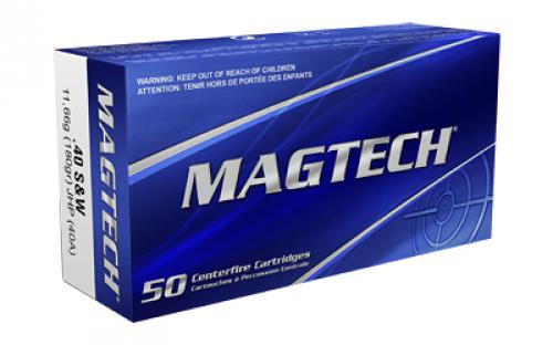 Magtech Sport Shooting, 40S&W, 180 Grain, Jacketed Hollow Point, 50 Round Box 40A