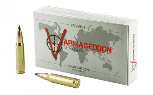 NOSLER Varmageddon, 308 Win, 110 Grain, Flat Base Tipped, 20 Round Box 40272