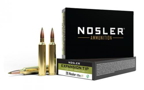 NOSLER E-Tip, 26 Nosler, 120 Grain, Expansion Tip, 20 Round Box 40302