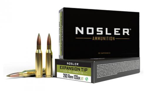 NOSLER E-Tip, 260 Remington, 120 Grain, Expansion Tip, 20 Round Box 40672