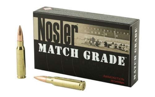 NOSLER Rifle, 308WIN, 168 Grain, Custom Competition, 20 Round Box 60054