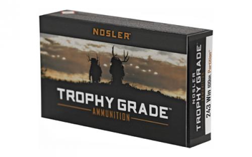 NOSLER Trophy Grade, 243 Winchester, 100 Grain, Partition, 20 Round Box 61046