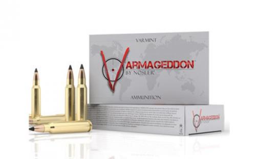 NOSLER Varmageddon, 223 Rem, 55 Grain, Flat Base Tipped 20 Round Box 65145