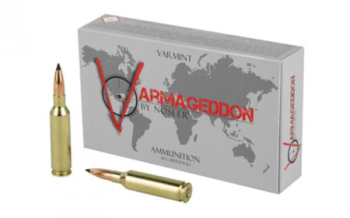 NOSLER Varmageddon, 6MM Creedmoor, 70 Grain, Flat Base Tipped, 20 Round Box 65170