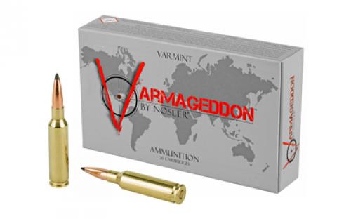 NOSLER Varmageddon, 6.5 Creedmoor, 90 Grain, Flat Base Tipped, 20 Round Box 65175