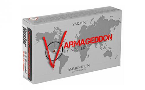 NOSLER Varmageddon, 6.5 Grendel, 90 Grain, Flat Base Tipped, 20 Round Box 65182