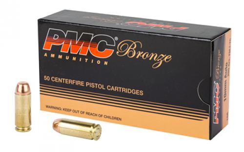 PMC Bronze Ammunition, 10MM, 200 Grain, Full Metal Jacket, 50 Round Box 10A