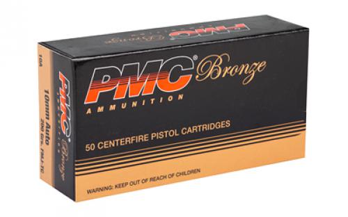 PMC Bronze Ammunition, 10MM, 200 Grain, Full Metal Jacket, 50 Round Box 10A