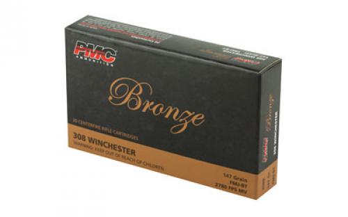 PMC Bronze, 308 Winchester, 147 Grain, Full Metal Jacket, 20 Round Box 308B