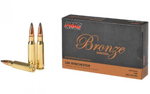 PMC Bronze, 308 Winchester, 150 Grain, Soft Point, 20 Round Box 308SP