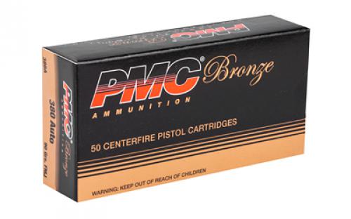 PMC Bronze 380ACP, 90 Grain Full Metal Jacket, 50 Round Box 380A