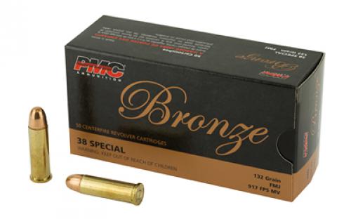 PMC Bronze, 38 Special, 132 Grain, Full Metal Jacket, 50 Round Box 38G