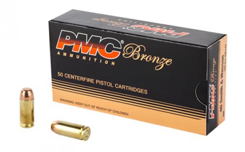 PMC Bronze, 40S&W, 180 Grain, Full Metal Jacket, 50 Round Box 40E