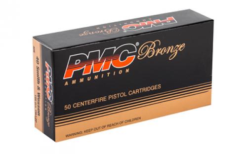 PMC Bronze, 40S&W, 180 Grain, Full Metal Jacket, 50 Round Box 40E