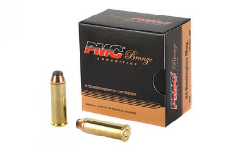 PMC Bronze, 44 Mag, 180 Grain, Jacketed Hollow Point, 25 Round Box 44B