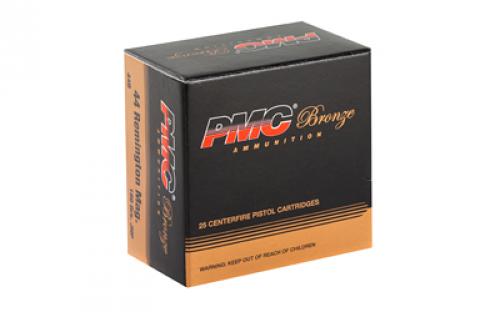 PMC Bronze, 44 Mag, 180 Grain, Jacketed Hollow Point, 25 Round Box 44B