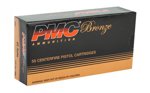 PMC Bronze, 45ACP, 230 Grain, Full Metal Jacket, 50 Round Box 45A