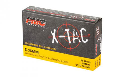 PMC XTAC, 556NATO, 55 Grain, Full Metal Jacket, 20 Round Box 5.56X