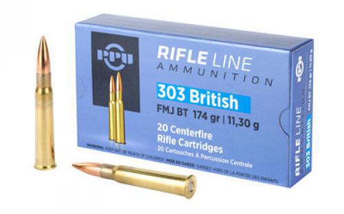 Prvi Partizan Rifle, 303 British, 174 Grain, Full Metal Jacket, 20 Round Box PP303F