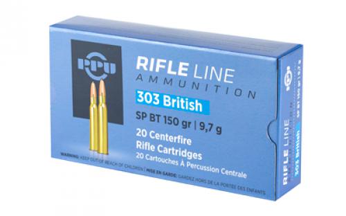 Prvi Partizan Rifle, 303 British, 150 Grain, Soft Point, 20 Round Box PP303S1