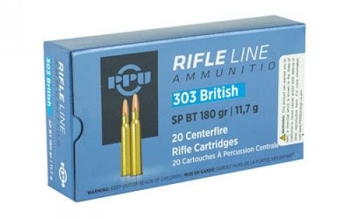 Prvi Partizan Rifle, 303 British, 180 Grain, Soft Point, 20 Round Box PP303S2