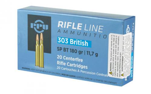 Prvi Partizan Rifle, 303 British, 180 Grain, Soft Point, 20 Round Box PP303S2