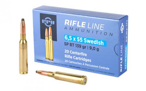 Prvi Partizan Rifle, 6.5X55 Swedish, 139 Grain, Soft Point, 20 Round Box PP6SWS