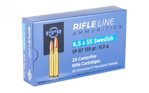 Prvi Partizan Rifle, 6.5X55 Swedish, 139 Grain, Soft Point, 20 Round Box PP6SWS