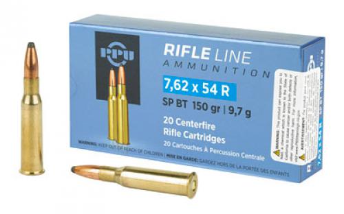 Prvi Partizan Rifle, 7.62X54R, 150 Grain, Soft Point, 20 Round Box PP76254S