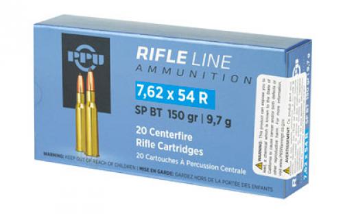 Prvi Partizan Rifle, 7.62X54R, 150 Grain, Soft Point, 20 Round Box PP76254S